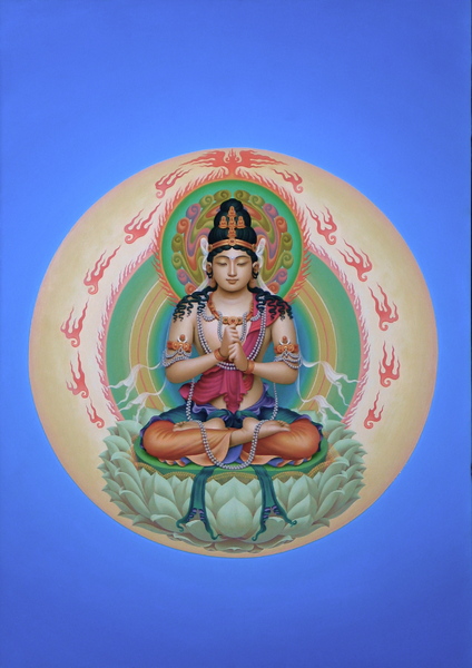 Cosmic Buddha | 21x27 oil on wood panel 1997/2008
private collection