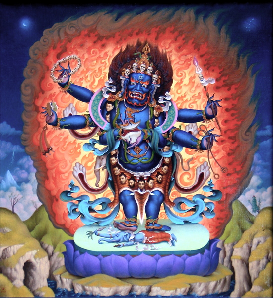 Mahakala 12x17 oil on panel  1993-2003
private collection
