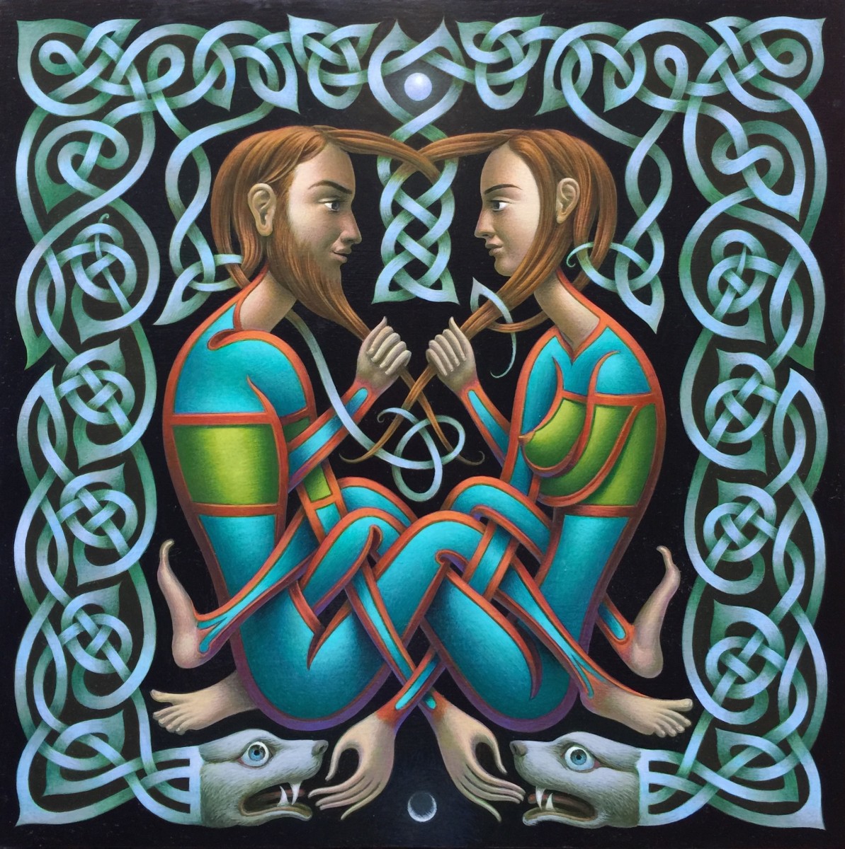 Lover's Knot
12x12
acrylic on wood 
2017